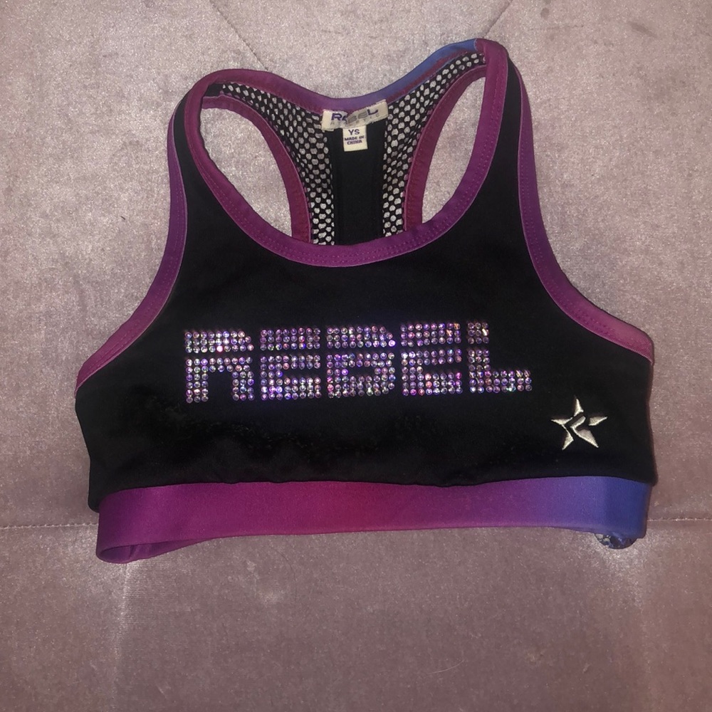 Rebel Athletic Peacock Spirts Bra💜